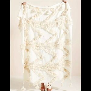 NWT Anthropologie Fringe Bay Tassel Throw